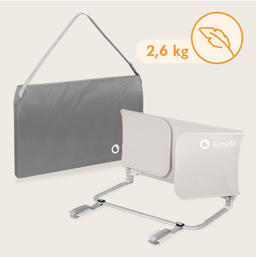 lionelo Lora XL Beige Sand – Przenośna barierka ochronna